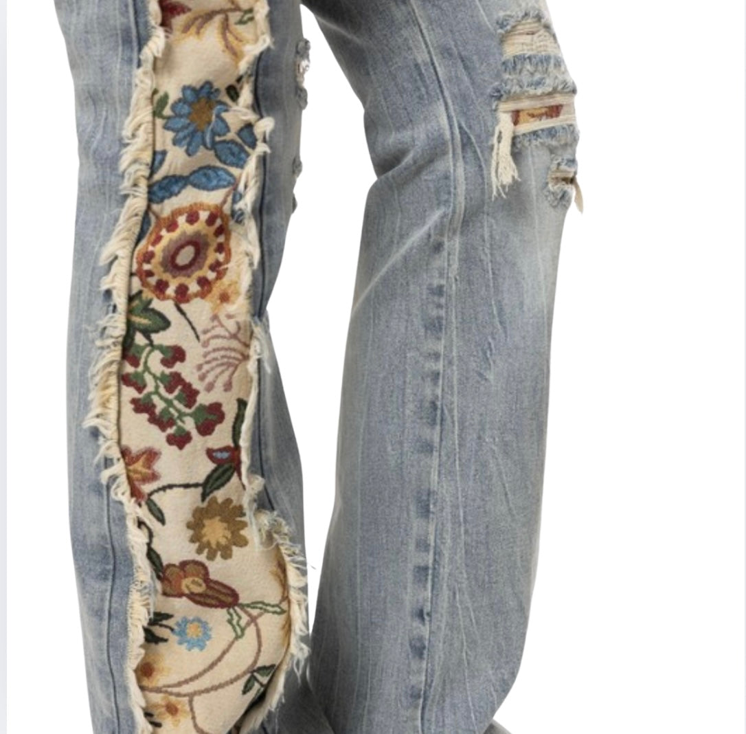 Side Tapestry High rise pant